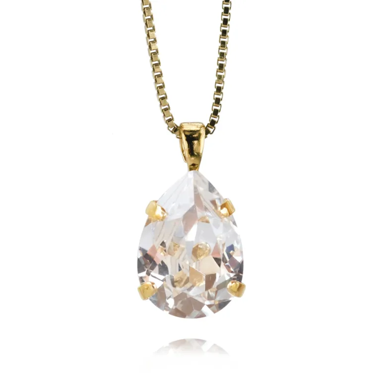Caroline Svedbom Halsband Mini Drop Crystal (Guld)
