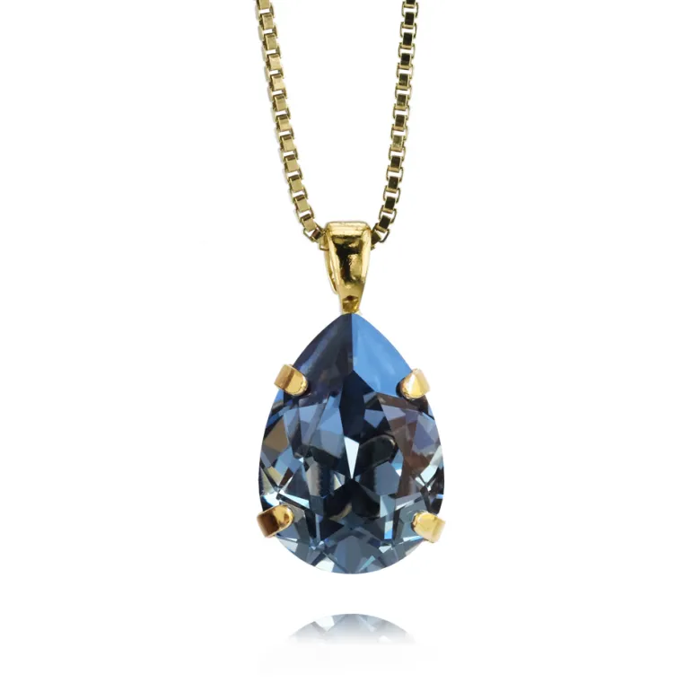 Caroline Svedbom Halsband Mini Drop Denim Blue (Guld)