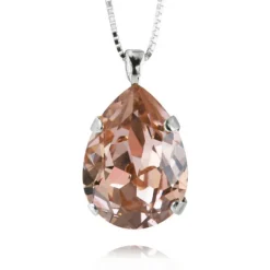Caroline Svedbom Halsband Classic Drop Vintage Rose (Rhodium)
