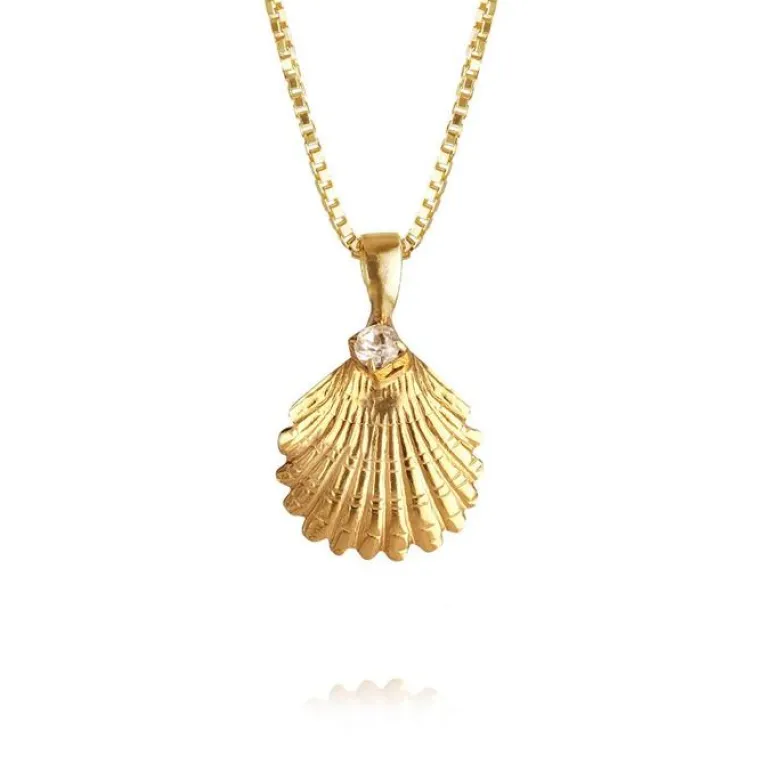 Caroline Svedbom Halsband Shell Crystal (Guld)