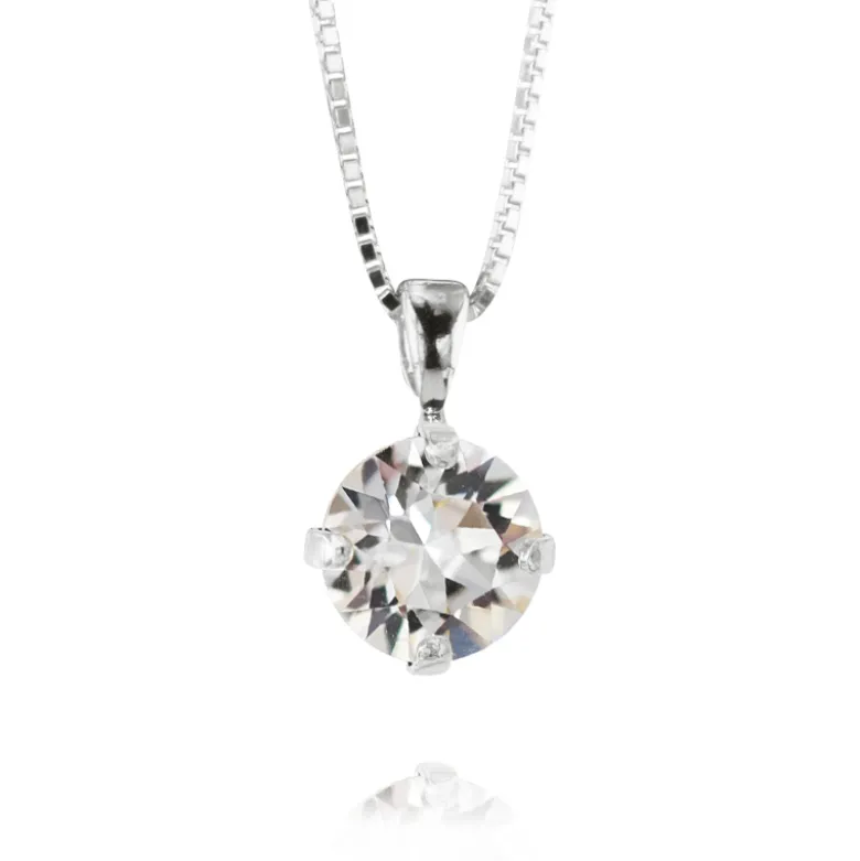 Caroline Svedbom Halsband Classic Stud Crystal (Rhodium)
