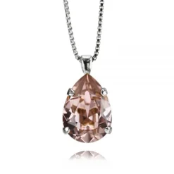 Caroline Svedbom Halsband Mini Drop Vintage Rose (Rhodium)