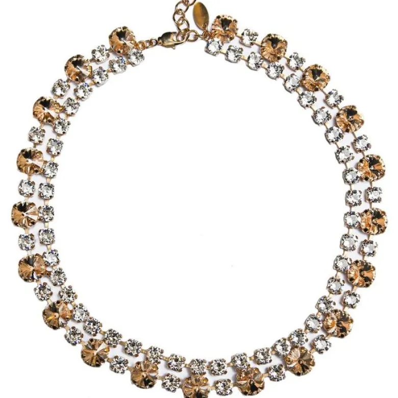 Caroline Svedbom Halsband Pomona Guld / Crystal + Silk