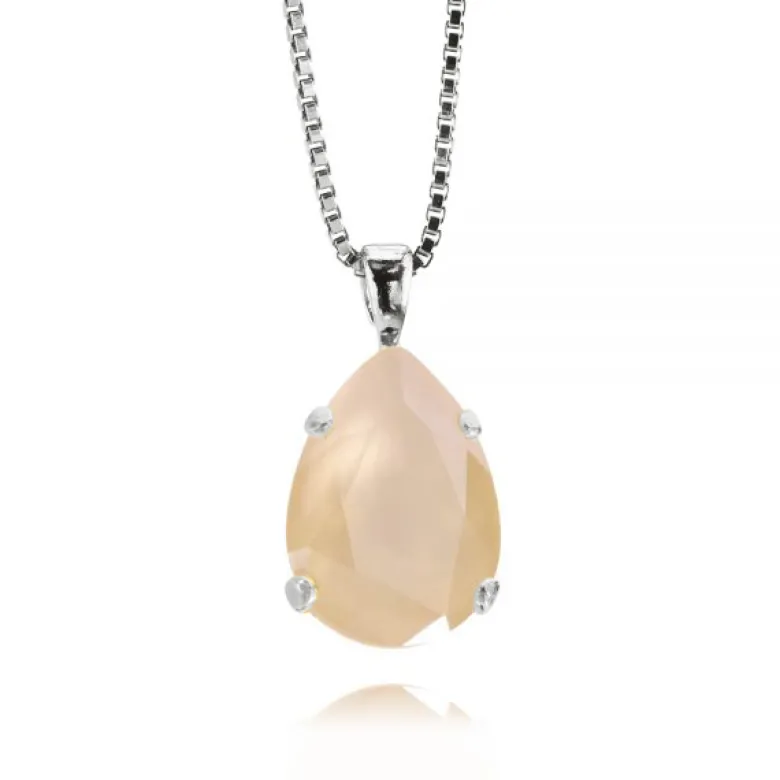 Caroline Svedbom Halsband Mini Drop Ivory Cream (Rhodium)