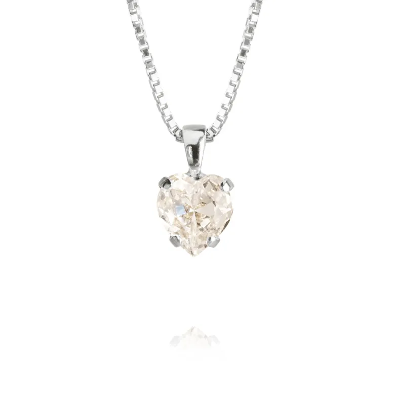 Caroline Svedbom Halsband Heart Crystal (Rhodium)