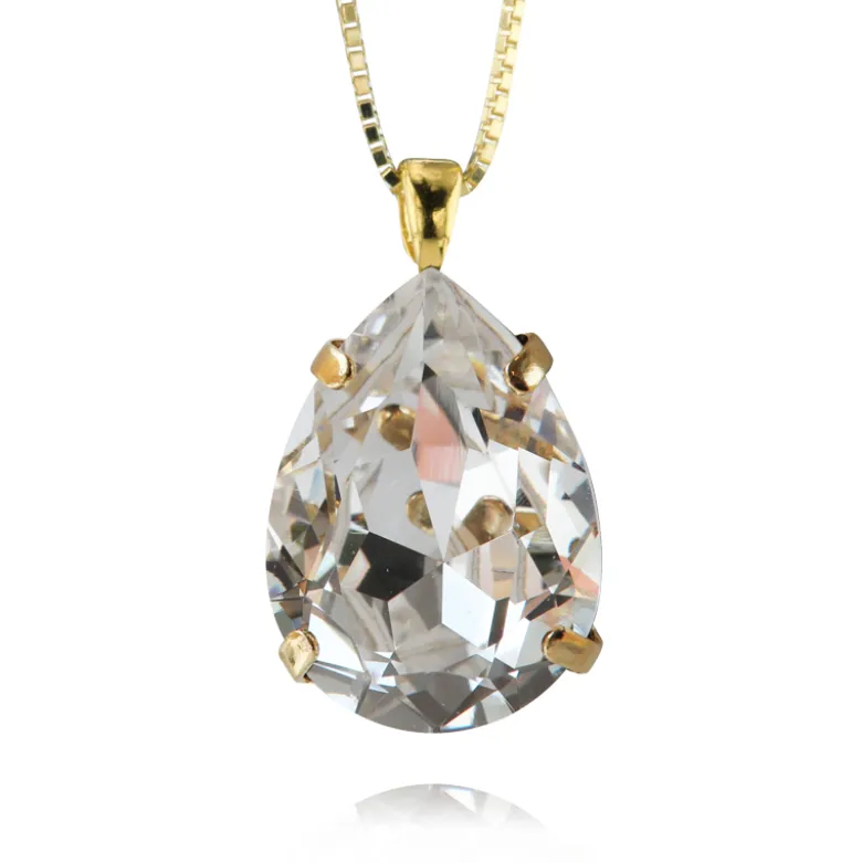 Caroline Svedbom Halsband Classic Drop Crystal (Guld)