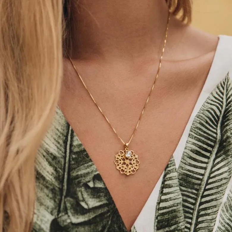 Caroline Svedbom Halsband Andrea Crystal (Guld)
