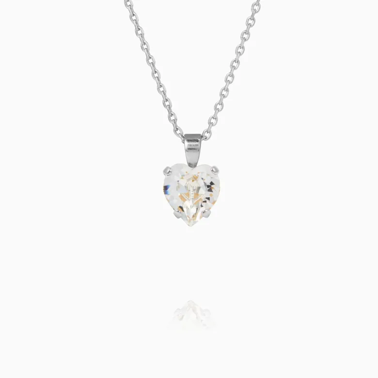Caroline Svedbom Heart Halsband/ Crystal – Rhodium