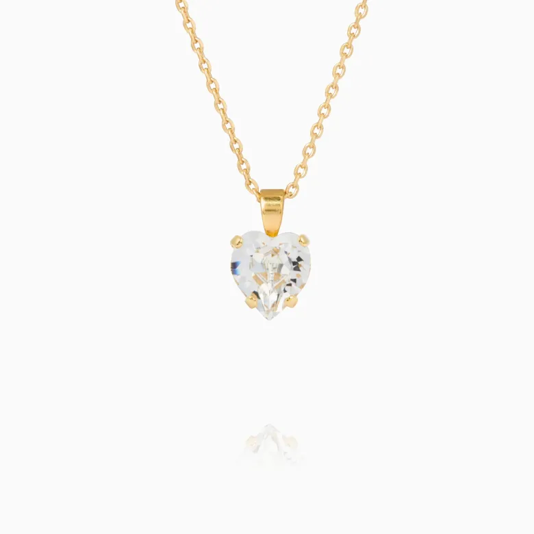 Caroline Svedbom Heart Halsband/ Crystal – Guld