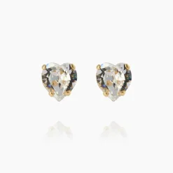 Caroline Svedbom Heart Örhängen/ Crystal – Guld