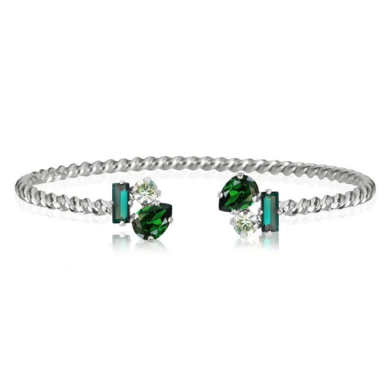 Caroline Svedbom Isa Armband Rhodium / Green Combo