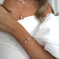 Caroline Svedbom Isa Armband / Pastel Combo (Rhodium)