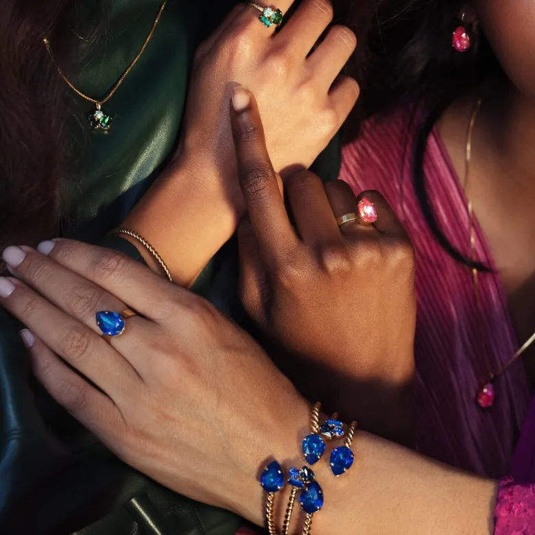 Caroline Svedbom Isa Armband Guld / Blue Combo