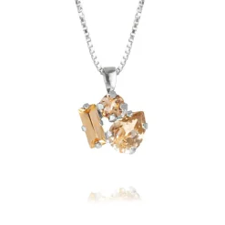 Caroline Svedbom Isa Halsband / Light Peach Combo (Rhodium)