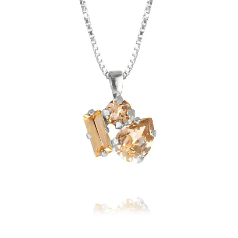 Caroline Svedbom Isa Halsband / Light Peach Combo (Rhodium)