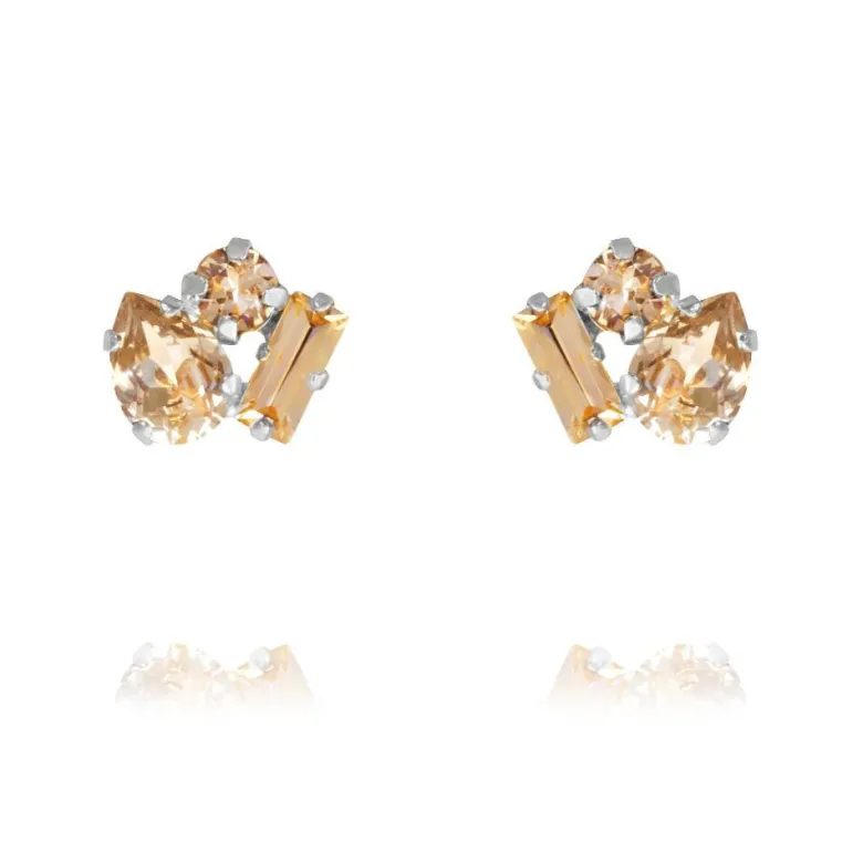 Caroline Svedbom Isa Örhängen / Light Peach Combo (Rhodium)