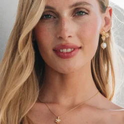 Caroline Svedbom Juni Halsband / Crystal (Guld)