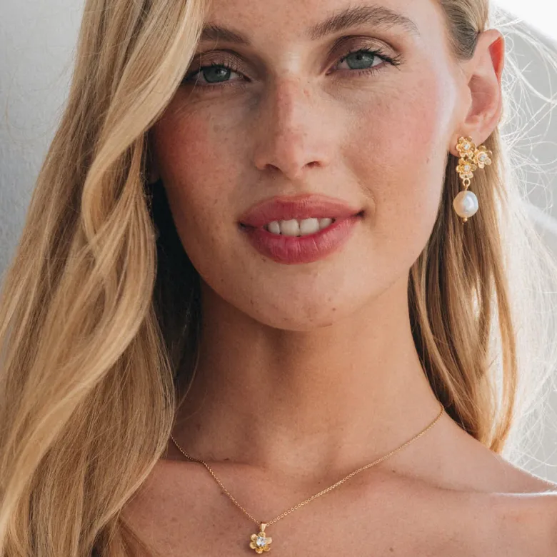 Caroline Svedbom Juni Halsband / Crystal (Guld)