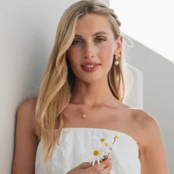 Caroline Svedbom Juni Halsband / Crystal (Guld)