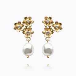 Caroline Svedbom Juni Örhängen / Pearl Crystal (Guld)