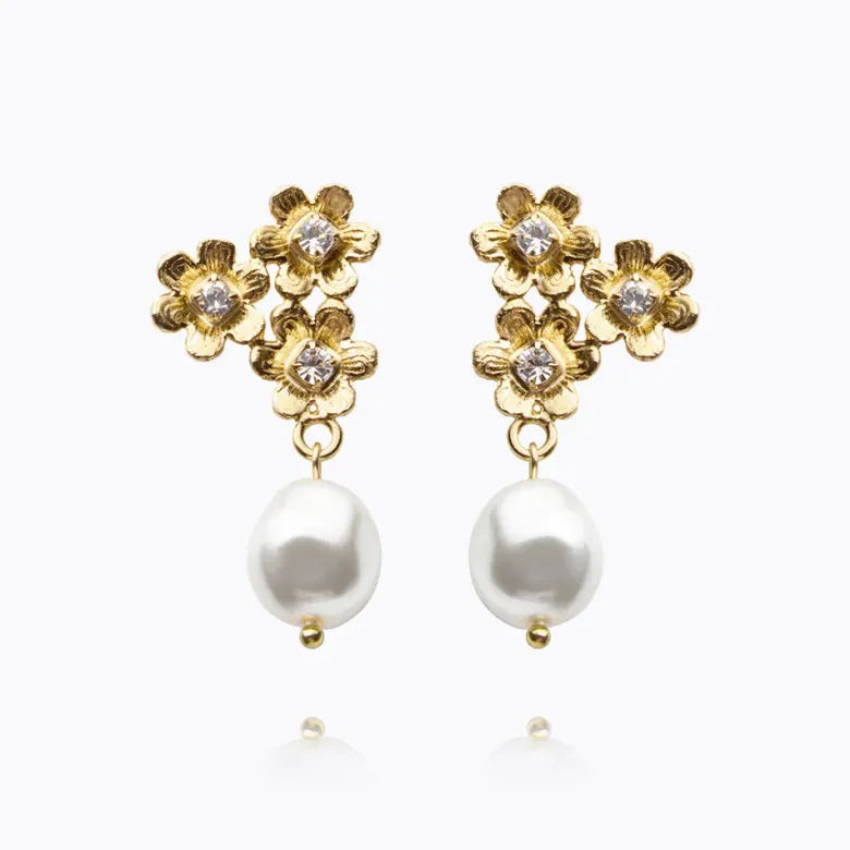 Caroline Svedbom Juni Örhängen / Pearl Crystal (Guld)