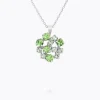Caroline Svedbom Kassandra Halsband/ Green Combo (Rhodium)