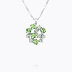 Caroline Svedbom Kassandra Halsband/ Green Combo (Rhodium)