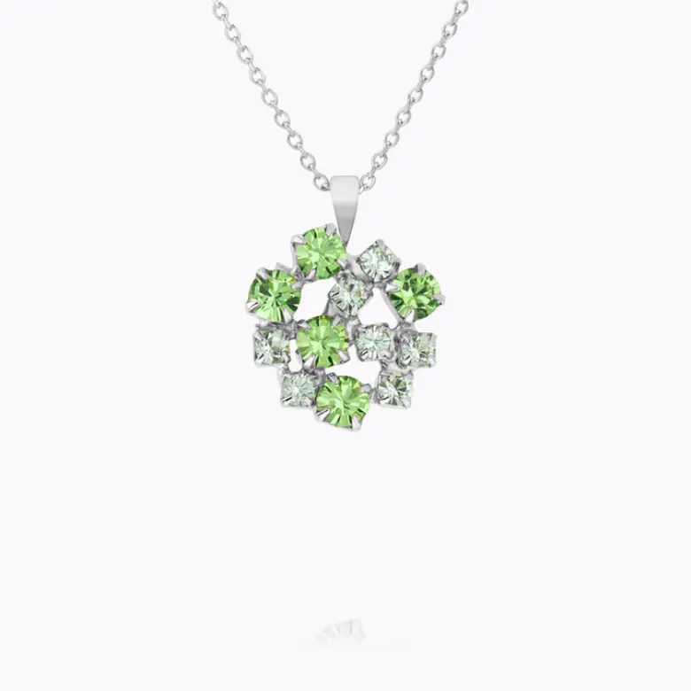 Caroline Svedbom Kassandra Halsband/ Green Combo (Rhodium)