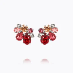 Caroline Svedbom Katie Örhängen / Scarlet Combo (Rhodium)