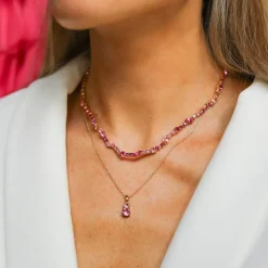 Caroline Svedbom Leah Halsband/ Rose Combo (Rhodium)