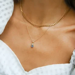 Caroline Svedbom Leah Halsband/ Blue Combo (Guld)