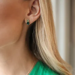 Caroline Svedbom Leah Örhängen / Green Combo (Gold)