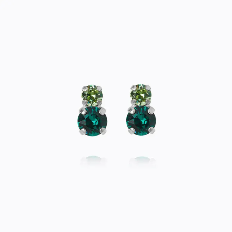 Caroline Svedbom Leah Örhängen / Green Combo (Rhodium)