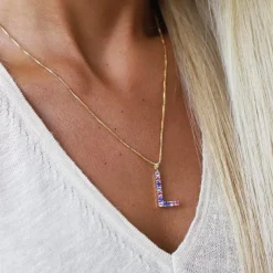 Caroline Svedbom Letter L Halsband / (Guld)