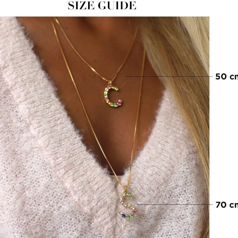 Caroline Svedbom Letter P Halsband / Crystal (Guld)