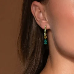 Caroline Svedbom Lucy Örhängen / Emerald + Peridot – Guld