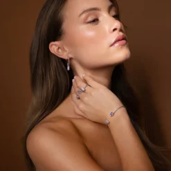 Caroline Svedbom Lucy Örhängen / Violet +Tanzanite – Guld