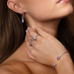 Caroline Svedbom Lucy Örhängen / Violet +Tanzanite – Rhodium