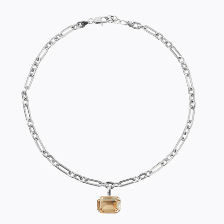 Caroline Svedbom Lydia Kedja Halsband / Golden Shadow (Rhodium)