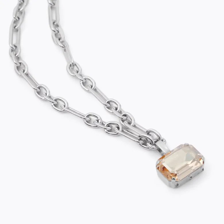 Caroline Svedbom Lydia Kedja Halsband / Golden Shadow (Rhodium)