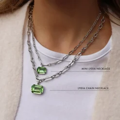 Caroline Svedbom Lydia Kedja Halsband / Golden Shadow (Rhodium)