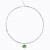 Caroline Svedbom Lydia Kedja Halsband / Peridot (Rhodium)