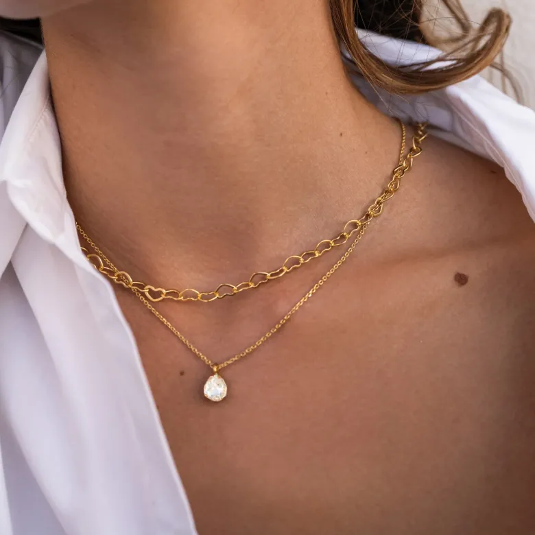 Caroline Svedbom Mini Carlotta Halsband / Crystal (Guld)