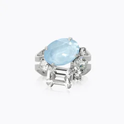 Caroline Svedbom Mini Carolina Ring / Sky Combo (Rhodium)