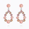 Caroline Svedbom Mini Delia Örhängen/ Flamingo Combo (Rhodium)
