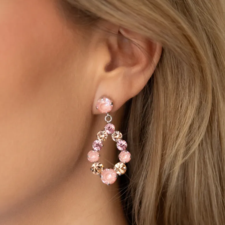 Caroline Svedbom Mini Delia Örhängen/ Flamingo Combo (Rhodium)