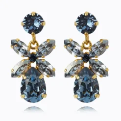 Caroline Svedbom Mini Dione Örhängen/ Denim Blue + Blue Shade (Guld)