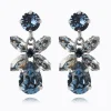 Caroline Svedbom Mini Dione Örhängen/ Denim Blue + Blue Shade (Rhodium)