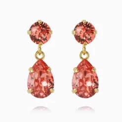 Caroline Svedbom Mini Drop Örhängen/ Rose Peach (Guld)
