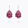 Caroline Svedbom Mini Drop Clasp Örhängen, Dark Rose – Rhodium